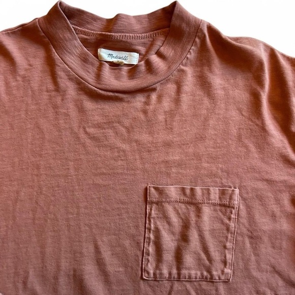 Madewell Garment-Dyed Pocket Tee | Color Warm Umber | Size S - Picture 5 of 7